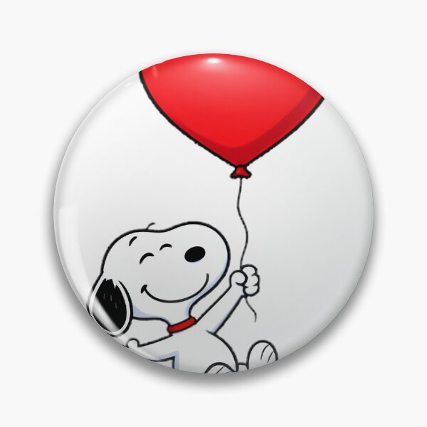 Item preview, Cute Snoopy Flying with Red Heart Balloon Illustration designed and sold by echohashtag.