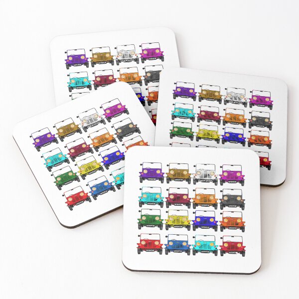 Item preview, Classic Vintage Mini Moke Pop Art Multicoloured Rainbow Collage Collection designed and sold by uaidatherne.