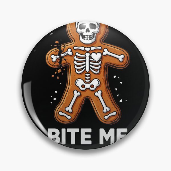 Item preview, Funny Skeleton Gingerbread Man Bite Me - Edgy Christmas designed and sold by wyzin39.
