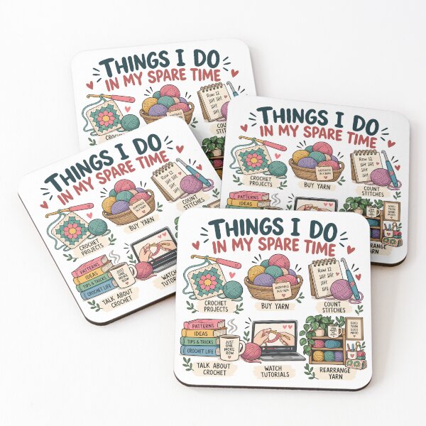 Item preview, Things I Do In My Spare Time Funny Crochet Yarn Lover designed and sold by gordonbwyashop.