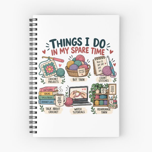 Item preview, Things I Do In My Spare Time Funny Crochet Yarn Lover designed and sold by gordonbwyashop.