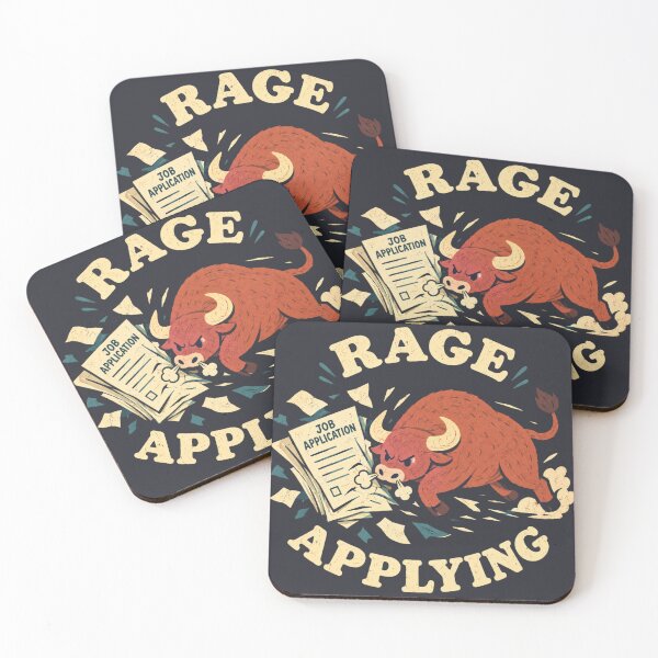 Item preview, Rage Apply Mad Bull Job Hunt Career Change Energy designed and sold by Yellowriversss.