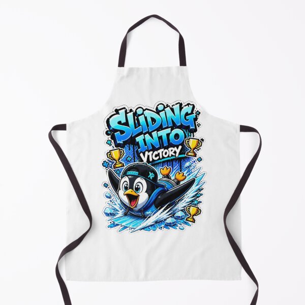 Item preview, Sliding Into Victory Penguin Gamer Sticker | Funny Graffiti Gaming Animal Art designed and sold by Panom Suavichien.
