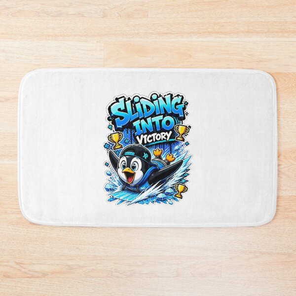 Item preview, Sliding Into Victory Penguin Gamer Sticker | Funny Graffiti Gaming Animal Art designed and sold by Panom Suavichien.