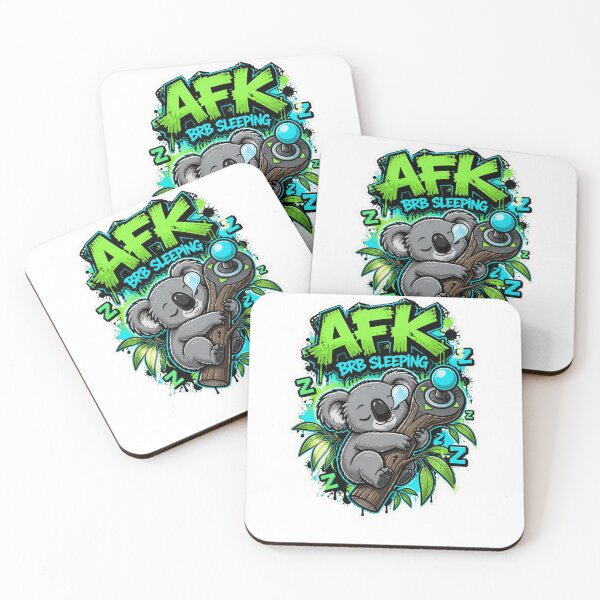 Item preview, AFK BRB Sleeping Koala Gamer Sticker | Funny Graffiti Gaming Animal Design designed and sold by Panom Suavichien.