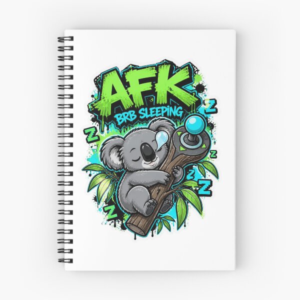 Item preview, AFK BRB Sleeping Koala Gamer Sticker | Funny Graffiti Gaming Animal Design designed and sold by Panom Suavichien.