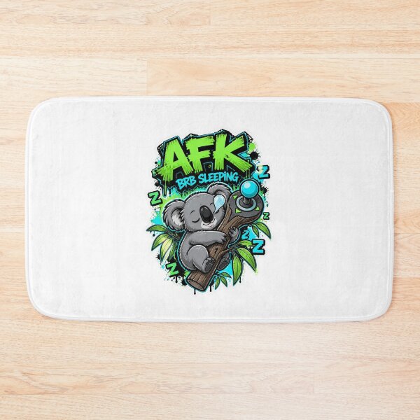 Item preview, AFK BRB Sleeping Koala Gamer Sticker | Funny Graffiti Gaming Animal Design designed and sold by Panom Suavichien.