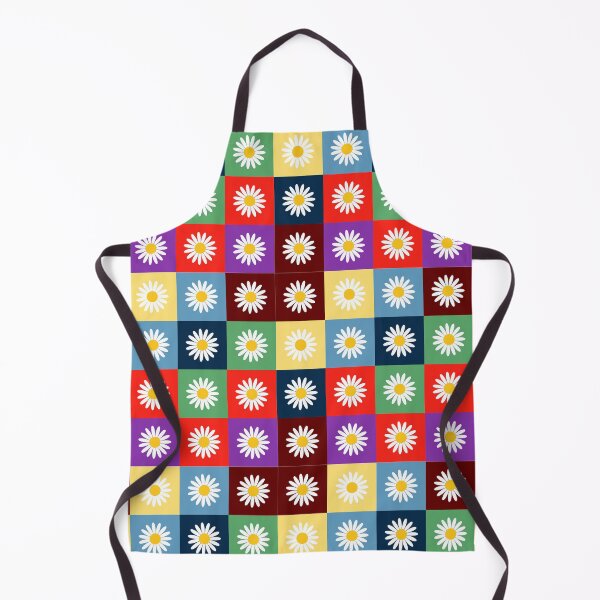 Item preview, Retro Checkerboard Daisy Grid - Colorful Indie Flower Pattern designed and sold by UniqueDesign751.