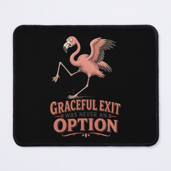 Item preview, Graceful Exit Was Never An Option Shirt, Funny Flamingo T-Shirt, Clumsy Bird Tee, Awkward Humor Gift Shirt, Vintage Tropical Animal Graphic designed and sold by TshirtsLabs.
