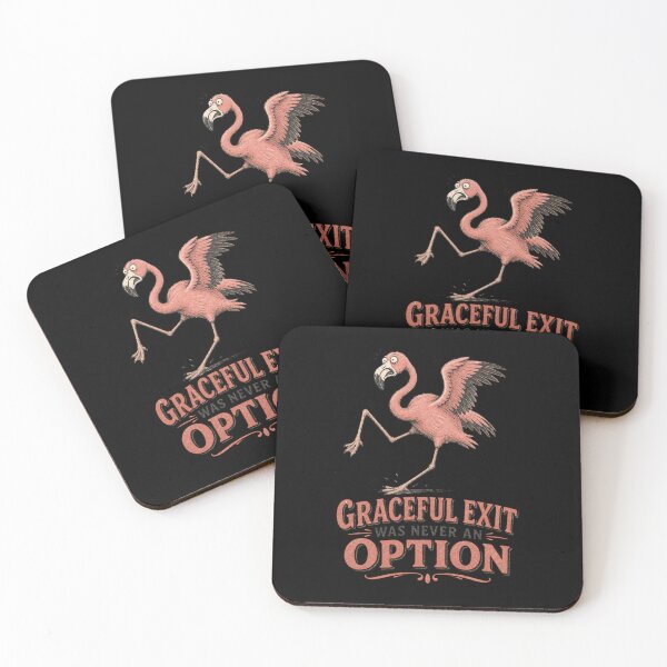Item preview, Graceful Exit Was Never An Option Shirt, Funny Flamingo T-Shirt, Clumsy Bird Tee, Awkward Humor Gift Shirt, Vintage Tropical Animal Graphic designed and sold by TshirtsLabs.