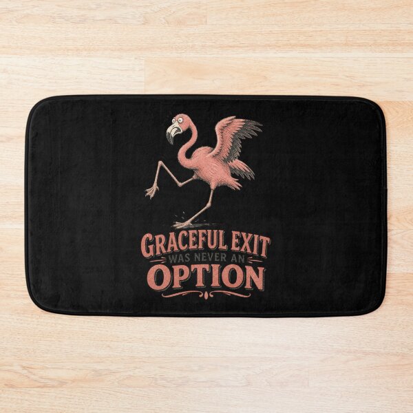 Item preview, Graceful Exit Was Never An Option Shirt, Funny Flamingo T-Shirt, Clumsy Bird Tee, Awkward Humor Gift Shirt, Vintage Tropical Animal Graphic designed and sold by TshirtsLabs.