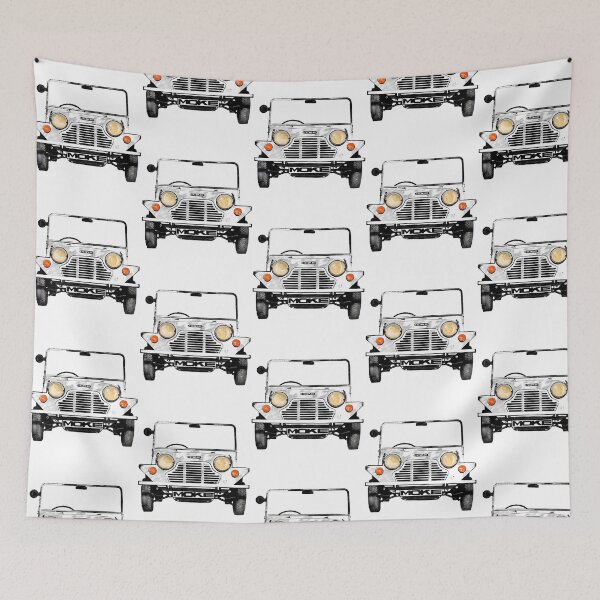 Item preview, Classic Vintage Mini Moke Pop Art White designed and sold by uaidatherne.