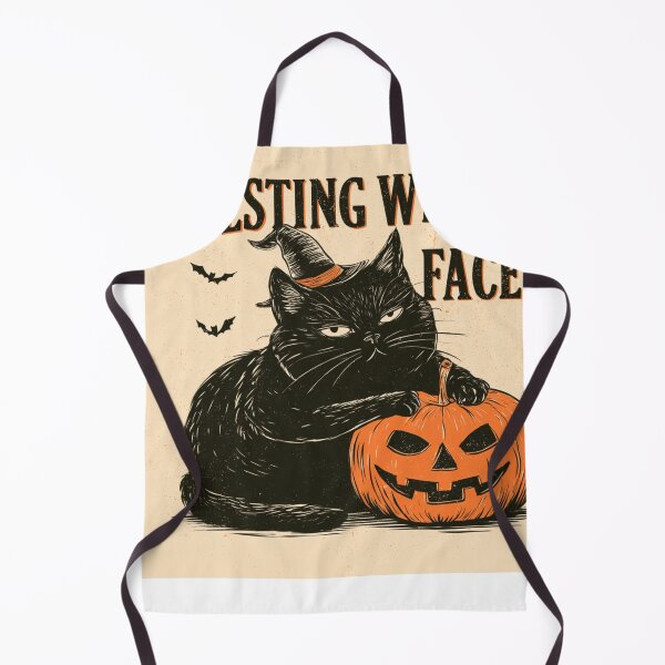 Item preview, Resting Witch Face Black Cat Halloween Pumpkin designed and sold by NicolasGlowArt.