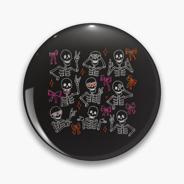 Item preview, Funny Skeletons Ribbon Bows Halloween Poses designed and sold by Studio Bootleg.