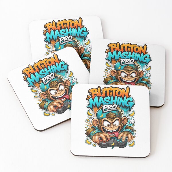 Item preview, Button Mashing Pro Monkey Gamer Sticker | Funny Graffiti Gaming Animal Art designed and sold by Panom Suavichien.
