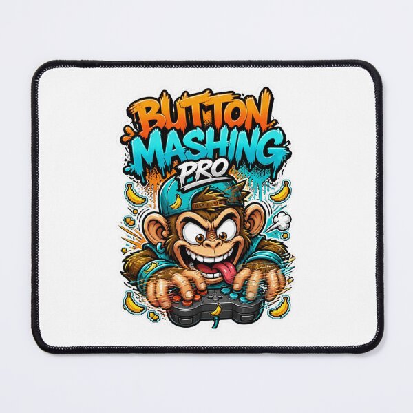 Item preview, Button Mashing Pro Monkey Gamer Sticker | Funny Graffiti Gaming Animal Art designed and sold by Panom Suavichien.