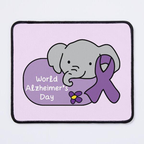 Item preview, World Alzheimer's day awareness cute kawaii elephant designed and sold by fluffyfamcraft.