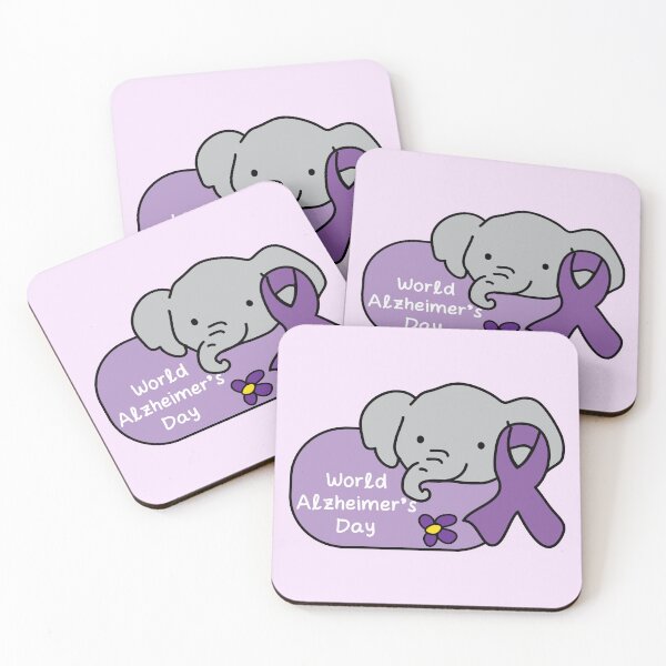 Item preview, Elefante kawaii adorable para concientizar sobre el Día Mundial del Alzheimer designed and sold by fluffyfamcraft.