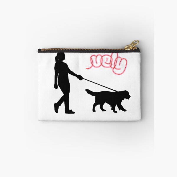 Item preview, Lovely Dog Walker Girl Silhouette Neon Pink Design designed and sold by Jani045.