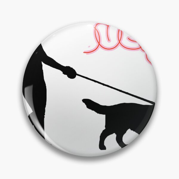 Item preview, Lovely Dog Walker Girl Silhouette Neon Pink Design designed and sold by Jani045.