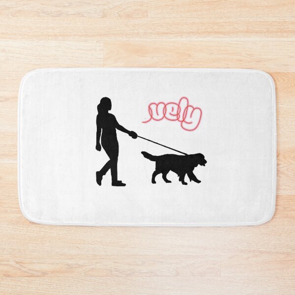 Item preview, Lovely Dog Walker Girl Silhouette Neon Pink Design designed and sold by Jani045.