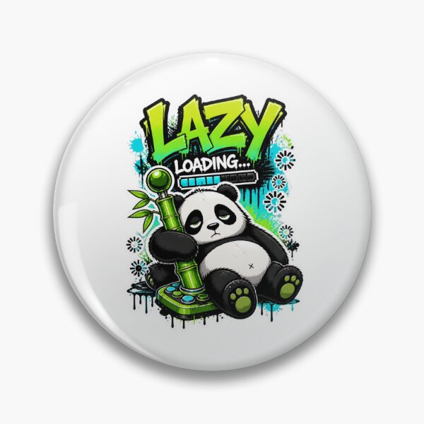 Item preview, Lazy Loading Panda Gamer Sticker | Funny Graffiti Gaming Animal Design designed and sold by Panom Suavichien.