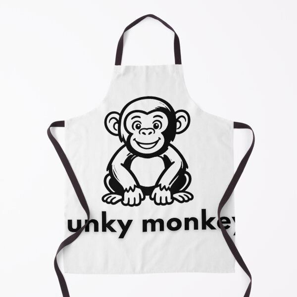 Item preview, Funky Monkey – Funny Cute Monkey Black and White Typography Design designed and sold by Zack4Fashion.