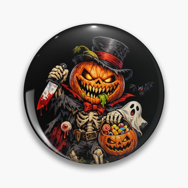 Item preview, Scary Pumpkin Pumpkinhead Halloween Skeleton Jack O Lantern designed and sold by Funnygiftsstudio .