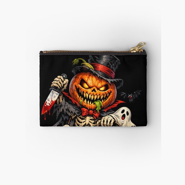 Item preview, Scary Pumpkin Pumpkinhead Halloween Skeleton Jack O Lantern designed and sold by Funnygiftsstudio .