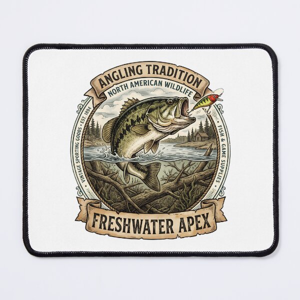 Item preview, Vintage Freshwater Apex Bass Fishing Emblem designed and sold by one-offtees.