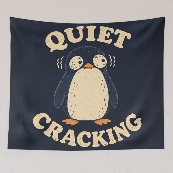 Item preview, Quiet Cracking Twitchy Eye Penguin Burnout designed and sold by Yellowriversss.
