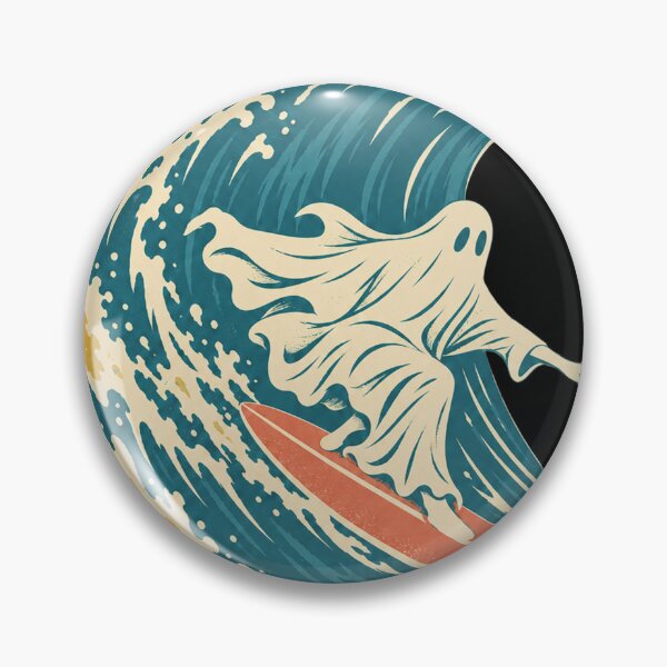 Item preview, Geisterküste – Retro Surfing Ghost Wave designed and sold by mnkyride.
