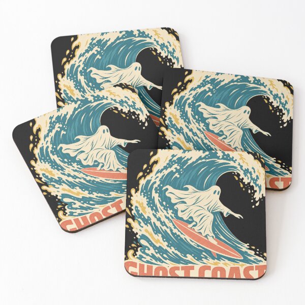 Item preview, Geisterküste – Retro Surfing Ghost Wave designed and sold by mnkyride.
