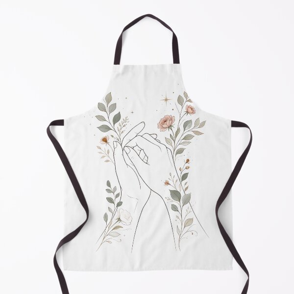 Item preview, Delicate Holding Hands Line Art with Botanical Roses designed and sold by CraftyValley.