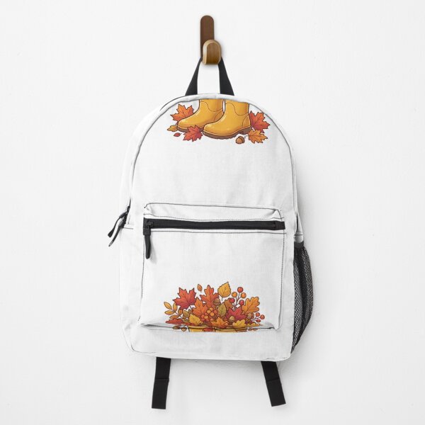 Item preview, Yellow Rain Boots with Autumn Fall Leaves & Acorns designed and sold by Mellow Doodle Co..
