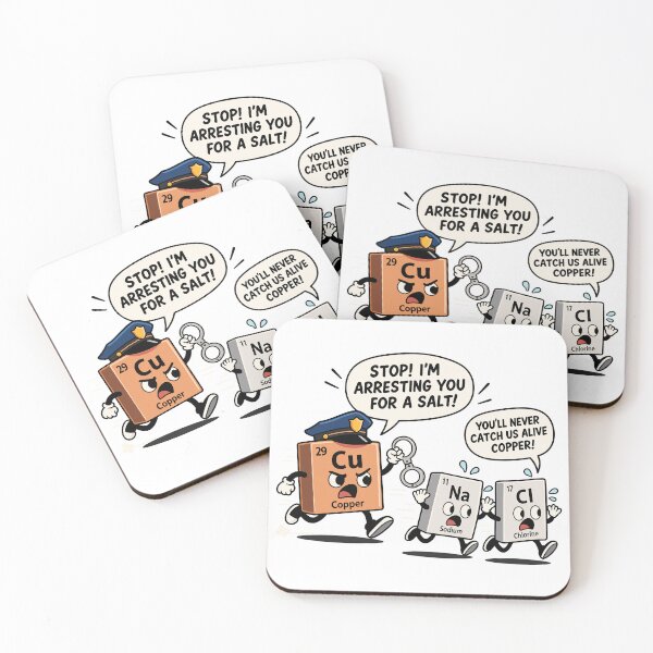 Aperçu de l'œuvre Mème drôle sur le cuivre et le sel (Humour chimique) créée et vendue par gordonbwyashop.