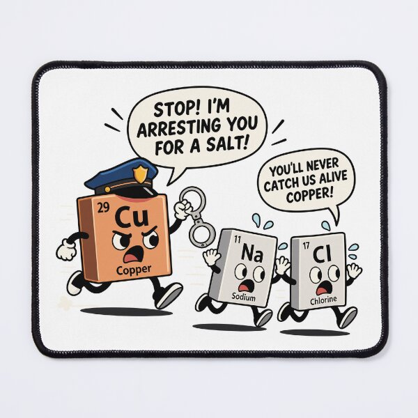 Item preview, Funny Copper and Salt Meme Chemistry Humor designed and sold by gordonbwyashop.
