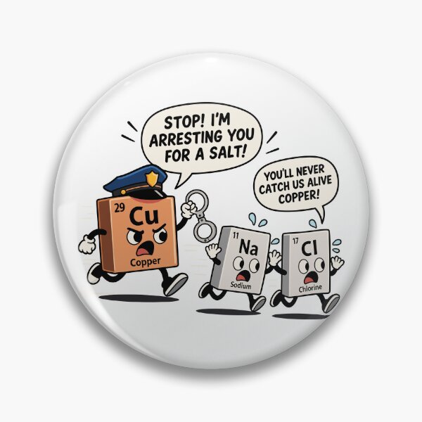 Item preview, Funny Copper and Salt Meme Chemistry Humor designed and sold by gordonbwyashop.