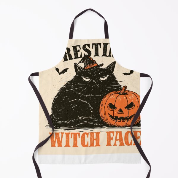Item preview, Resting Witch Face Grumpy Black Cat Halloween designed and sold by NicolasGlowArt.
