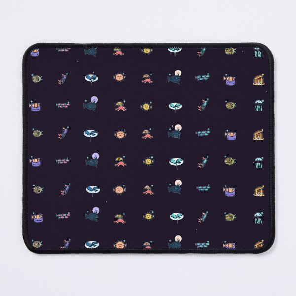 Item preview, Deep Sea Creatures Bioluminescent Ocean Micro Icon Seamless Pattern designed and sold by KungPowUnicorn.