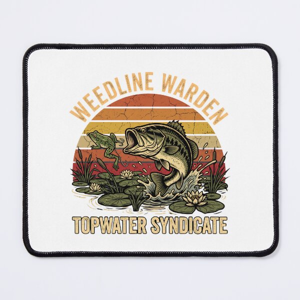Item preview, Weedline Warden Retro Topwater Bass Fishing designed and sold by one-offtees.