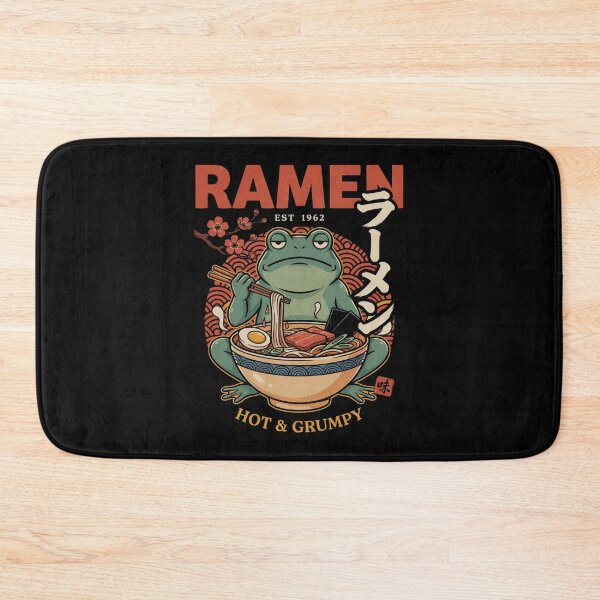 Item preview, Grumpy Frog Eating Ramen designed and sold by Millsoft.