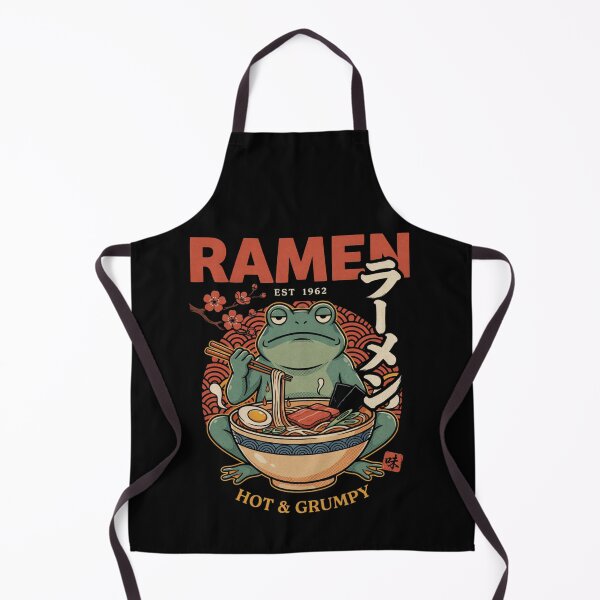 Item preview, Grumpy Frog Eating Ramen designed and sold by Millsoft.