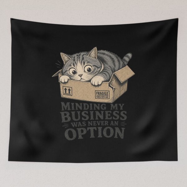 Item preview, Minding My Business Was Never An Option Shirt, Funny Nosy Cat T-Shirt, Curious Cat Tee, Cat Owner Gift Shirt, Vintage Cat Graphic designed and sold by TshirtsLabs.
