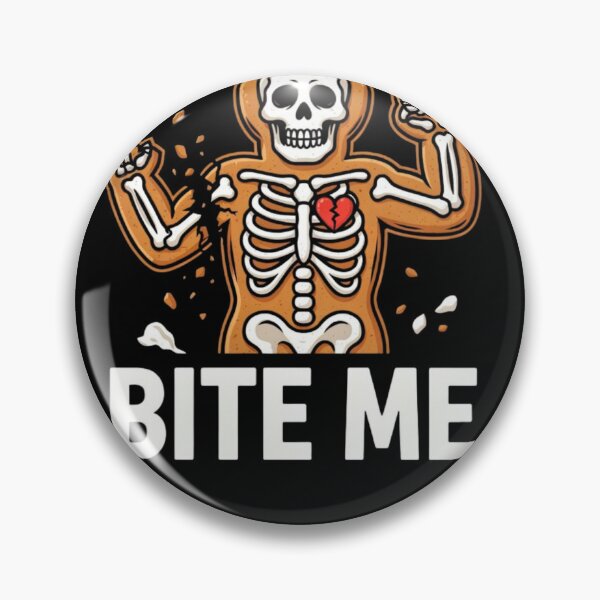 Item preview, Gothic Gingerbread Skeleton Bite Me - Alternative Holiday Tee designed and sold by wyzin39.