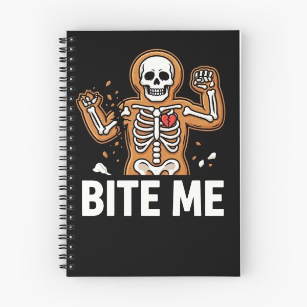 Item preview, Gothic Gingerbread Skeleton Bite Me - Alternative Holiday Tee designed and sold by wyzin39.