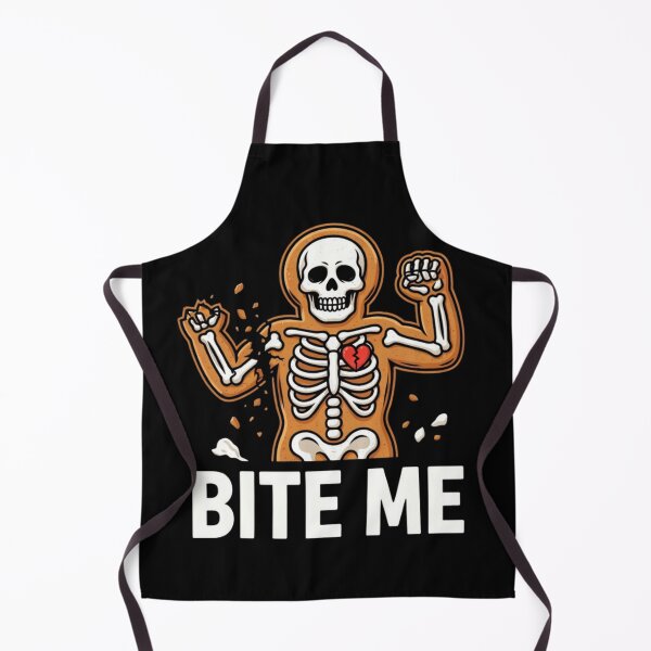 Item preview, Gothic Gingerbread Skeleton Bite Me - Alternative Holiday Tee designed and sold by wyzin39.