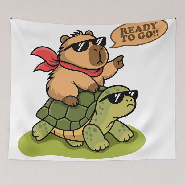 Item preview, Capybara & Turtle Squad designed and sold by benyrhmt.