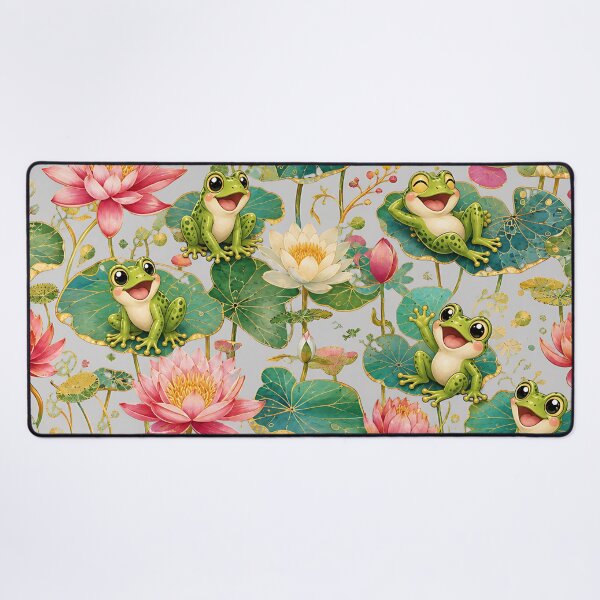 Item preview, Cute Vintage Frogs Lily Pad Garden designed and sold by Rosie's Wildflower Boutique.