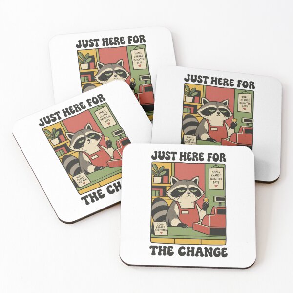 Item preview, Funny Raccoon Cashier Just Here For The Change designed and sold by SayMaria.
